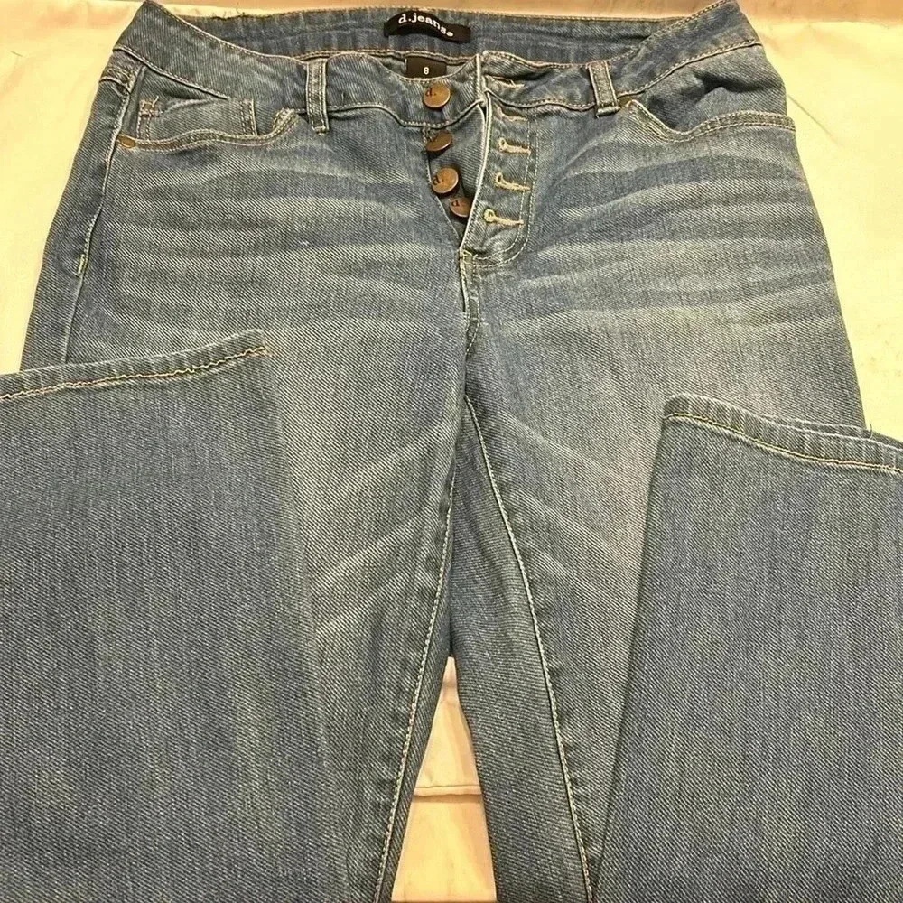 Encore Women’s Junior Dark Wash Denim Jeans Size 11 - Picture 2 of 4